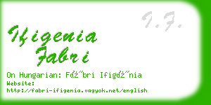 ifigenia fabri business card
